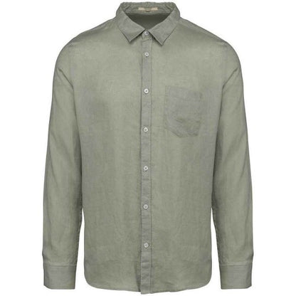 Front - Native Spirit Mens Linen Long-Sleeved Shirt