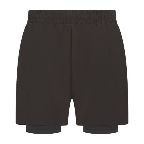 Front - Tombo Mens Double Layered Sports Shorts
