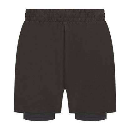 Front - Tombo Mens Double Layered Sports Shorts