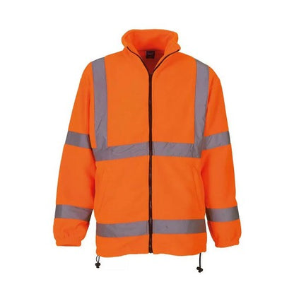 Front - Yoko Unisex Adult Heavyweight Hi-Vis Fleece Jacket