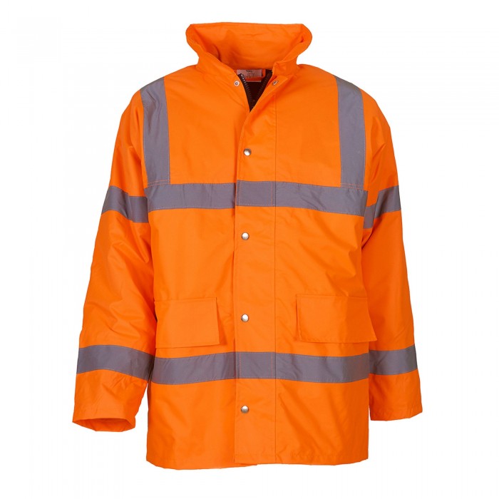 Front - Yoko Unisex Adult Classic Motorway Hi-Vis Safety Jacket