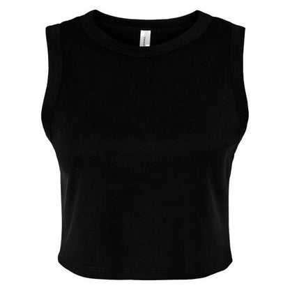 Front - Bella + Canvas Womens/Ladies Muscle Micro-Rib Cropped Vest Top