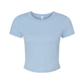 Front - Bella + Canvas Womens/Ladies Micro-Rib Crop T-Shirt