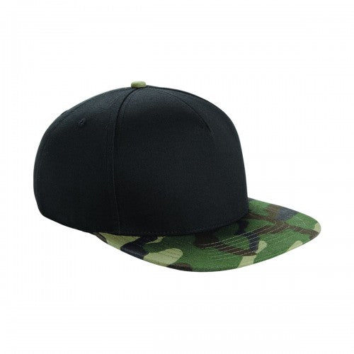 Front - Beechfield Camo Snapback Cap