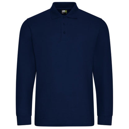 Front - PRO RTX Mens Piqué Long-Sleeved Polo Shirt