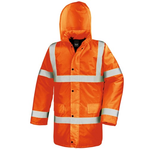 Front - Result Core Unisex Adult Motorway Hi-Vis Safety Jacket