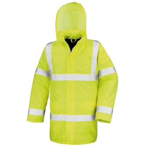 Front - Result Core Unisex Adult Motorway Hi-Vis Jacket