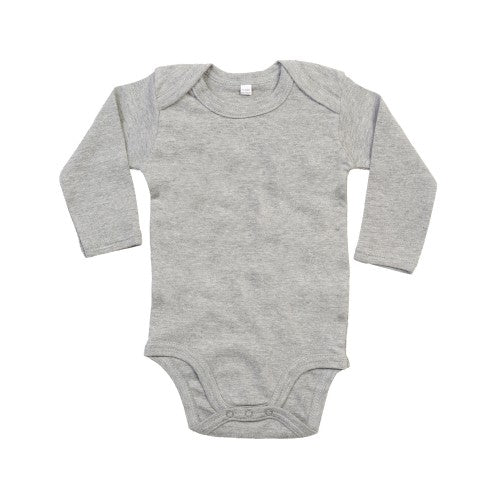 Front - Babybugz Baby Heather Long-Sleeved Bodysuit