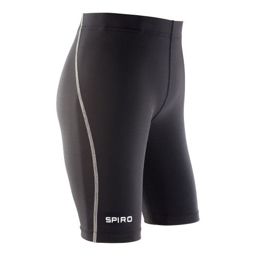 Front - Spiro Childrens/Kids Bodyfit Base Layer Shorts