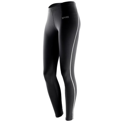 Front - Spiro Womens/Ladies Bodyfit Base Layer Leggings