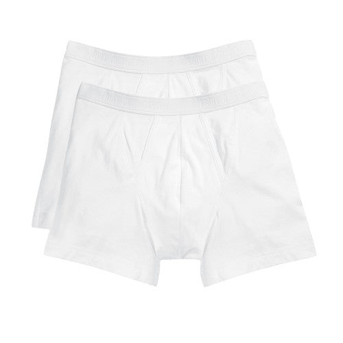 Front - Fruit of the Loom Mens Classic Plain Boxer Shorts (Pack of 2)