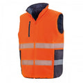 Front - SAFE-GUARD by Result Unisex Adult Soft Touch Reversible Safety Gilet