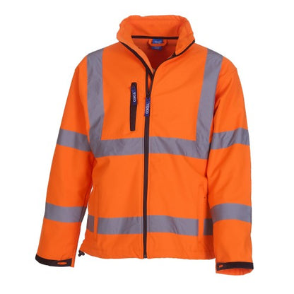 Front - Yoko Unisex Adult High-Vis Soft Shell Jacket