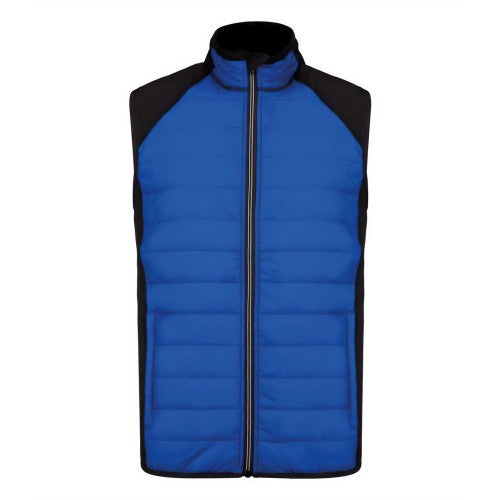 Front - Proact Mens Dual Fabric Padded Sports Body Warmer