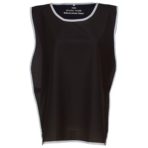 Front - Yoko Unisex Adult Hi-Vis Reflective Detail Tabard