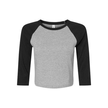 Front - Bella + Canvas Womens/Ladies Heather Raglan T-Shirt