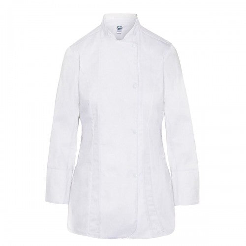 Front - Dennys Womens/Ladies Premium Long-Sleeved Chef Jacket