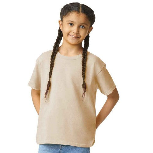 Military Green - Front - Gildan Childrens-Kids Cotton Lightweight T-Shirt