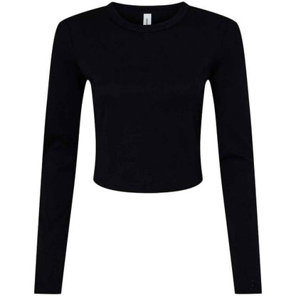 Front - Bella + Canvas Womens/Ladies Micro-Rib Long-Sleeved T-Shirt