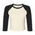 Front - Bella + Canvas Womens/Ladies Micro-Rib Raglan 3/4 Sleeve T-Shirt