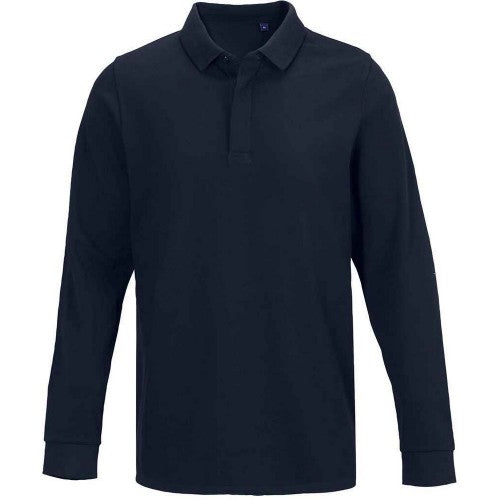 Front - NEOBLU Mens Owen Pique Long-Sleeved Polo Shirt