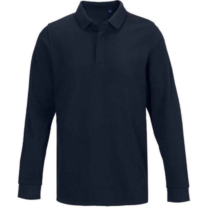 Front - NEOBLU Mens Owen Pique Long-Sleeved Polo Shirt