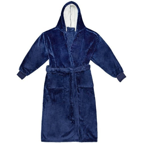 Front - Brand Lab Unisex Adult Hooded Cuffed Robe