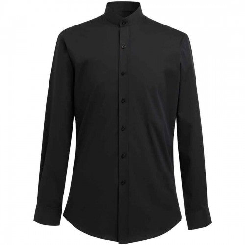 Front - Brook Taverner Mens Volterra Grandad Collar Formal Shirt