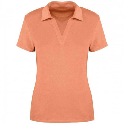 Front - Native Spirit Womens/Ladies Terry Towel Polo Shirt