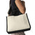 Front - Quadra Puerto Contrast Detail Tote Bag