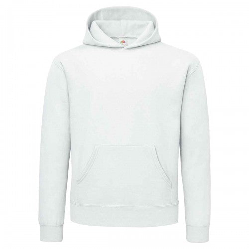 Front - Fruit of the Loom Mens Supercotton Plain Hooded Sweatshirt