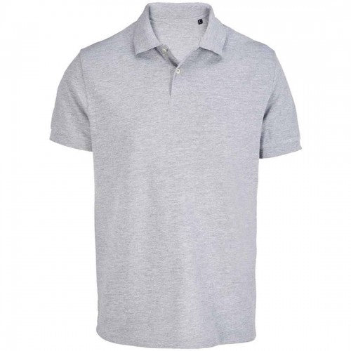 Front - SOLS Unisex Adult Pacific Marl Piqué Polo Shirt