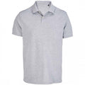 Front - SOLS Unisex Adult Pacific Marl Piqué Polo Shirt