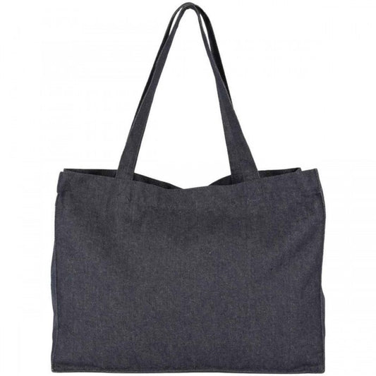 Front - Kimood Denim Look Recycled Shopper Bag