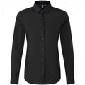 Front - Premier Womens/Ladies Recyclight Poplin Long-Sleeved Shirt