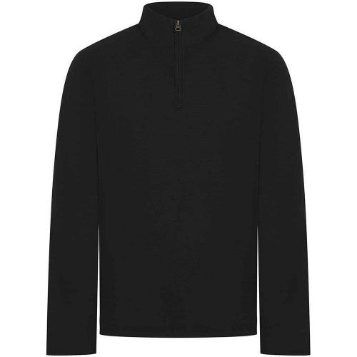 Front - Front Row Mens Pique Quarter Zip Sweatshirt