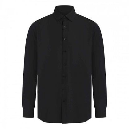 Front - Henbury Mens Cotton CoolPlus Long-Sleeved Formal Shirt