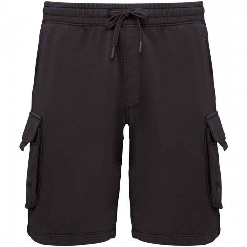 Front - Native Spirit Mens French Terry Washed Cargo Shorts