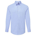 Navy - Front - Premier Mens Supreme Oxford Long-Sleeved Formal Shirt