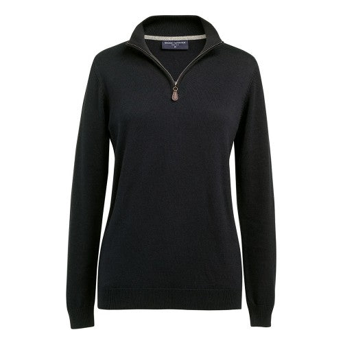 Front - Brook Taverner Womens/Ladies Taylor Quarter Zip Jumper