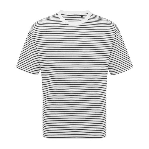Front - Premier Unisex Adult Utility 2.0 Contrast Striped Oversized T-Shirt