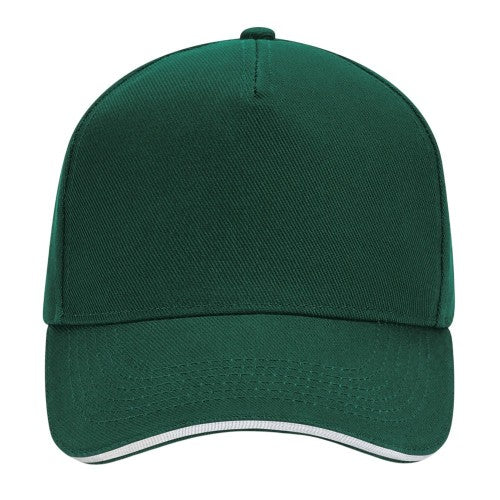 Front - Beechfield Ultimate 5 Panel Sandwich Peak Baseball Cap