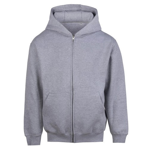 Front - Awdis Mens Vision Heather Heavyweight Full Zip Hoodie