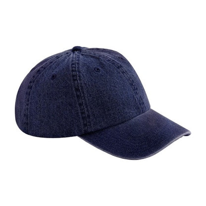 Front - Beechfield Plain Denim Baseball Cap