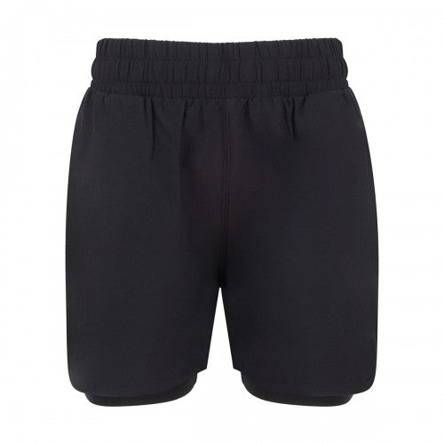 Front - Tombo Childrens/Kids Double Layer Sports Shorts