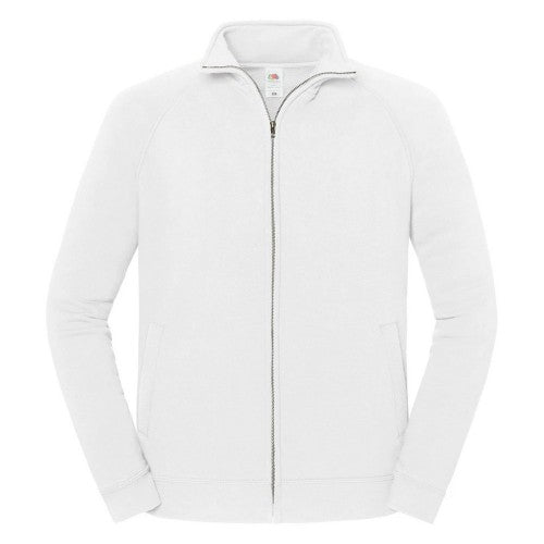 Front - Fruit of the Loom Mens Iconic Premium Plain Sweat Jacket