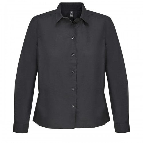 Front - SOLS Womens/Ladies Bailey Poplin Long-Sleeved Shirt
