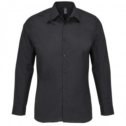 Front - SOLS Unisex Adult Bailey Poplin Long-Sleeved Shirt