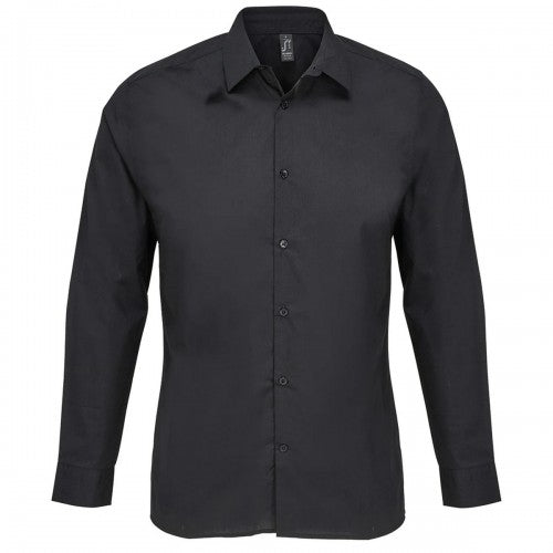 Front - SOLS Unisex Adult Bailey Poplin Long-Sleeved Shirt