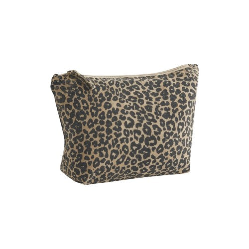 Front - Westford Mill Leopard Print Canvas 3.5L Accessory Bag